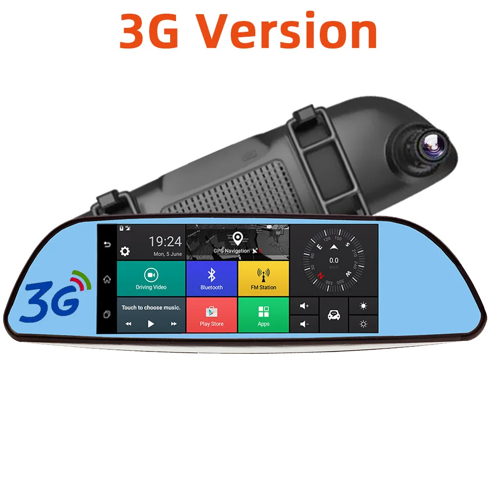 3G Without ADAS Bluavido 4G ADAS Android DVR " зеркало заднего вида gps Автомобильный видеорегистратор FHD 1080P видеорегистратор с камерой заднего вида WiFi Live monitor - Название цвета: 3G Without ADAS