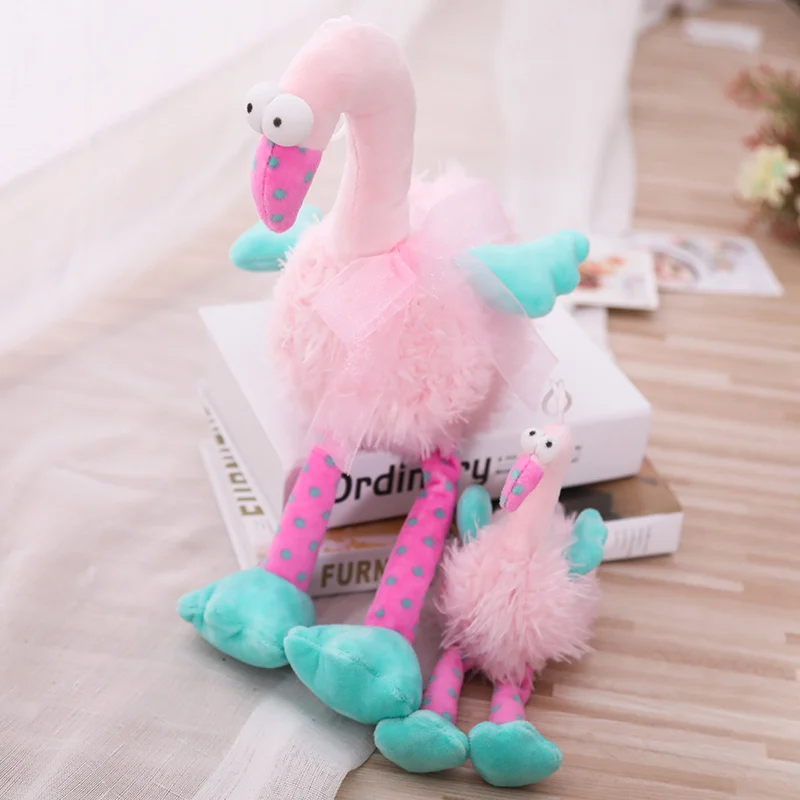 Милая розовая плюшевая игрушка Фламинго мягкая кукла в виде животных большие