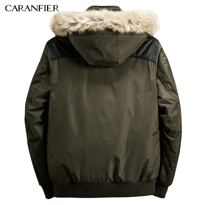 CARANFIER новая зимняя куртка мужская модная дизайнерская брендовая парка Мужская на