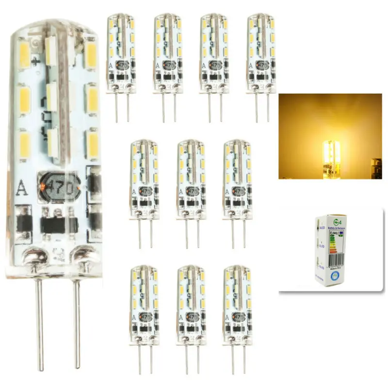 Светодиодные лампы G4 10 шт./лот 3 Вт светодиодная лампа прожектор в кристаллах
