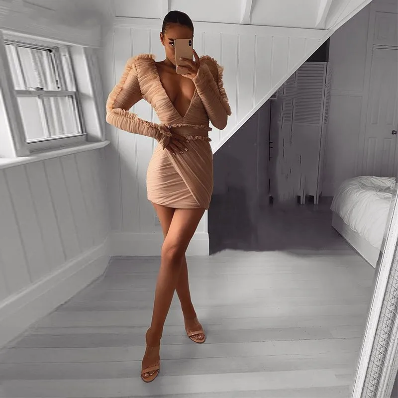 Женское весеннее облегающее платье DressBird модельное знаменитости сексуальные