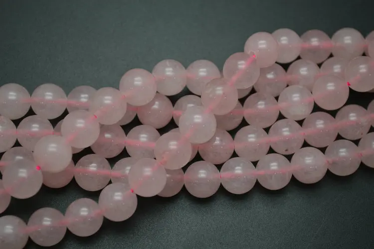 Гладкие Круглые Бусины из натурального розового камня 4 мм-12 мм для изготовления