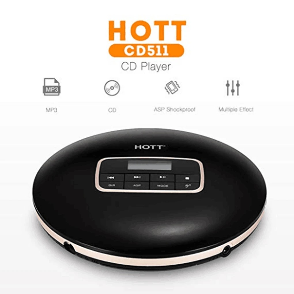 Портативный CD-плеер с ЖК-дисплеем аудио Музыка Путешествия cd плееры MP3 плеер CD-DA CD-RW поддержка джаза/Рок звуковой эффект