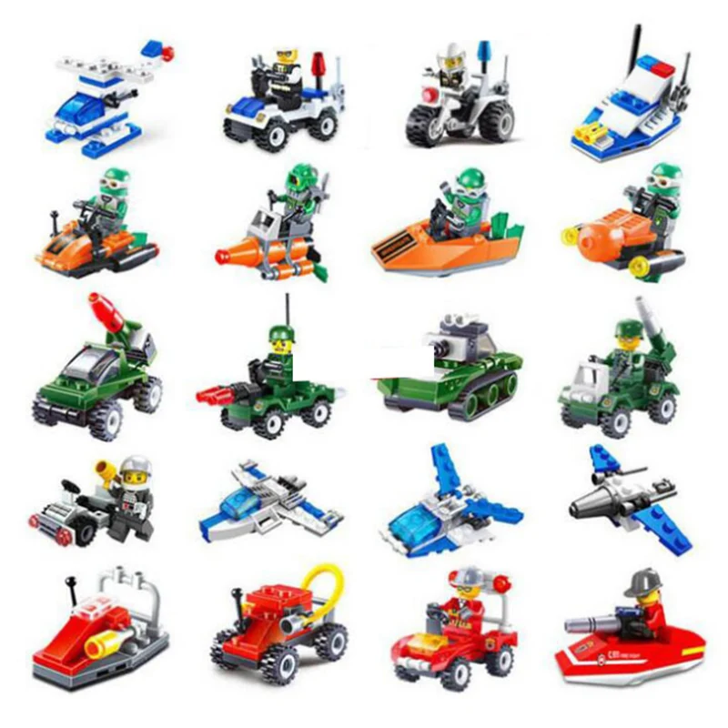 Мини конструктор с героями мультфильмов 10 стилей строительные блоки самолет