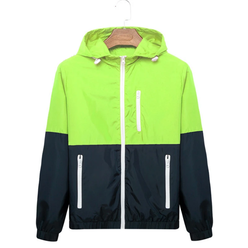 

2019 New Fashion High Quality Sports Coats Men Causal Hooded Jacket Men Thin Windbreaker Zipper Coat Outwear