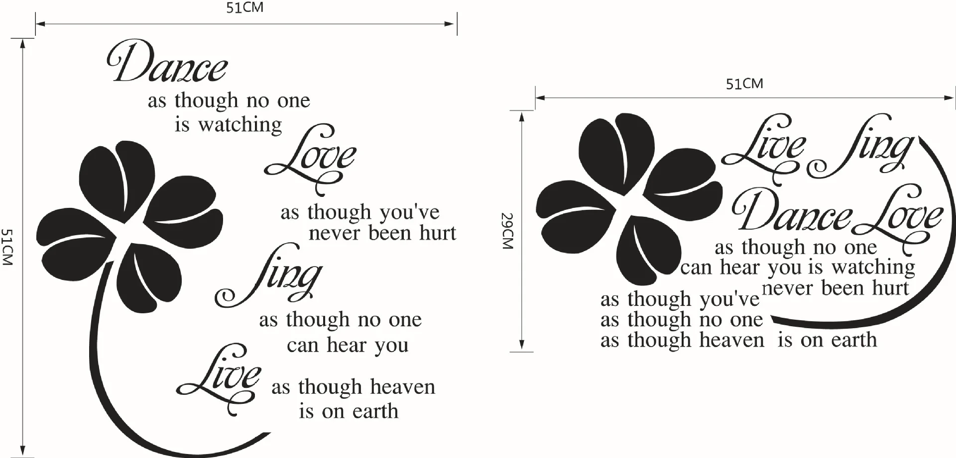 Танцы как будто никто не смотрит любовь Цитата Наклейки на стены Съемный ПВХ