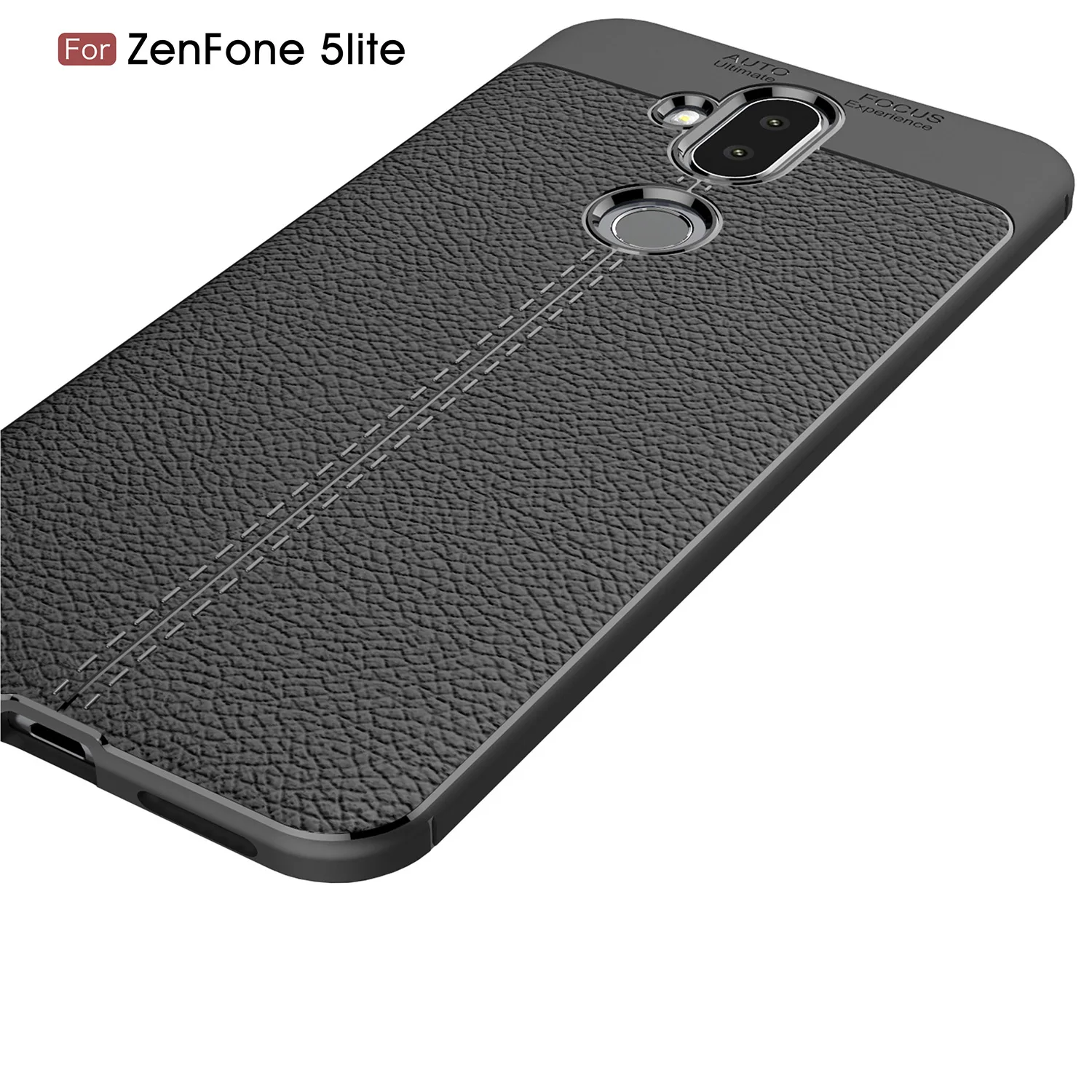 Для Asus Zenfone 5 lite Дело искусственная кожа задняя крышка Мягкие TPU Роскошный чехол