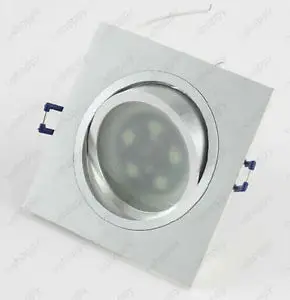 

Square 5W LED Ceiling Recessed Bathroom Light Fixtures Grid Lamp Frosted LEN NEW