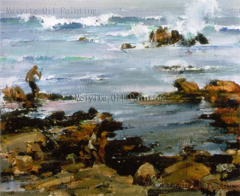 

Oil Painting Sea Hand made Oil Painting Home Decoration Modern Canvas Art Living Room Wall Decor Hang Pictures No framed