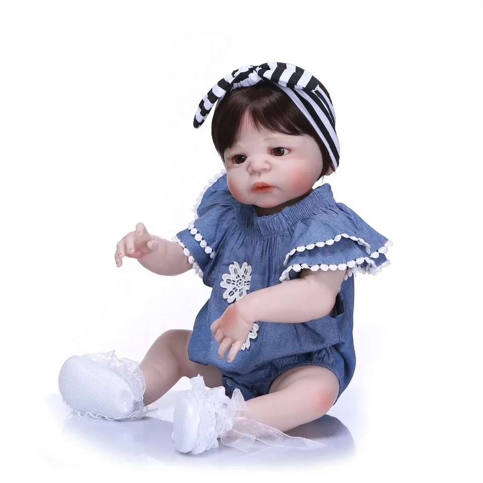 Unidoll baby reborn girl 22in vynil Реалистичная Кукла детская вечеринка для малышей лето bebe vinil