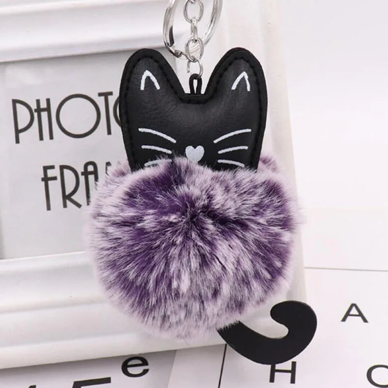 Модные украшения для девочек 10 шт./лот брелоки пушистый кот милый кулон брелок