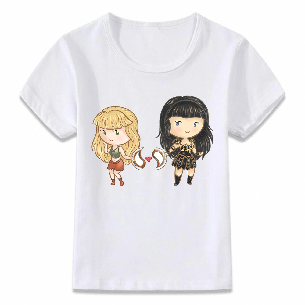 Детская одежда футболка Xena I'm A Warrior Princess для мальчиков и девочек рубашки малышей