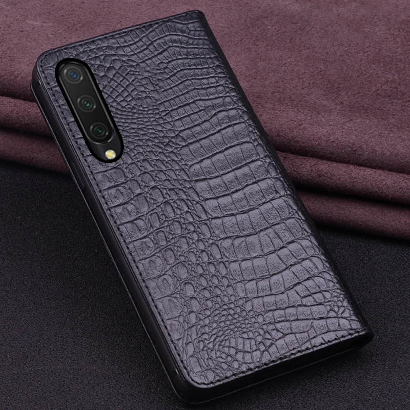 Чехол RYKKZ из натуральной кожи для Xiaomi Mi CC9 ультратонкий кожаный чехол книжка CC 9E 9