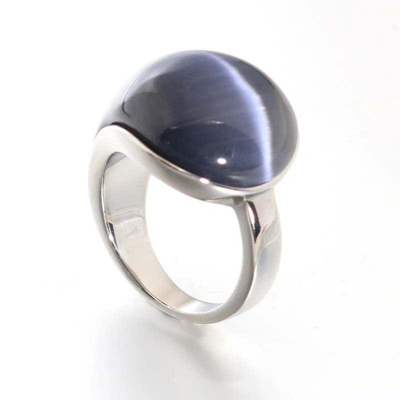 Новые серые обручальные кольца для женщин свадебные украшения большое кольцо из