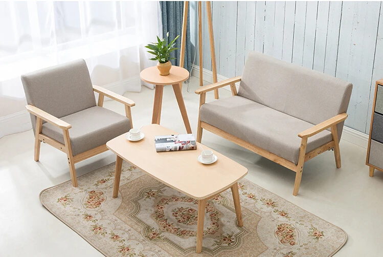 Складной кофейный столик из натурального/коричневого дерева размером 120x55 см|table