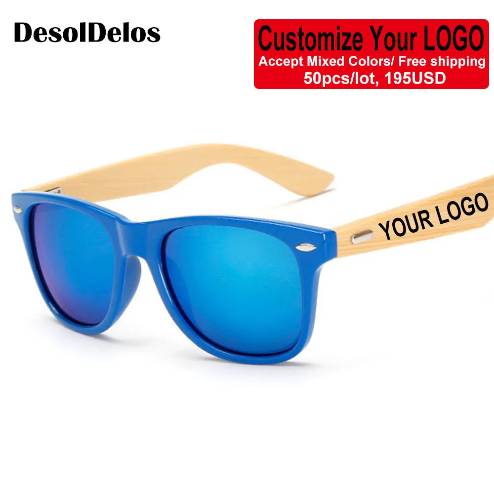 Оптовый Пользовательский логотип бамбуковые заушники солнезащитные очки