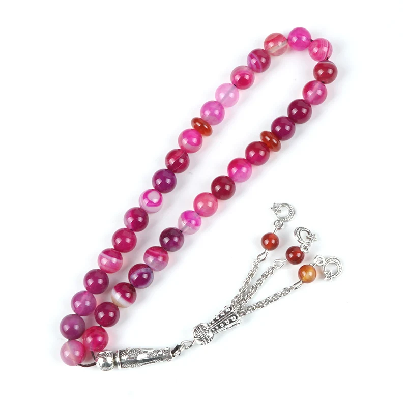 Новинка голубые камни в полоску четки треснувшие Агатовые Бусины 33 шт.