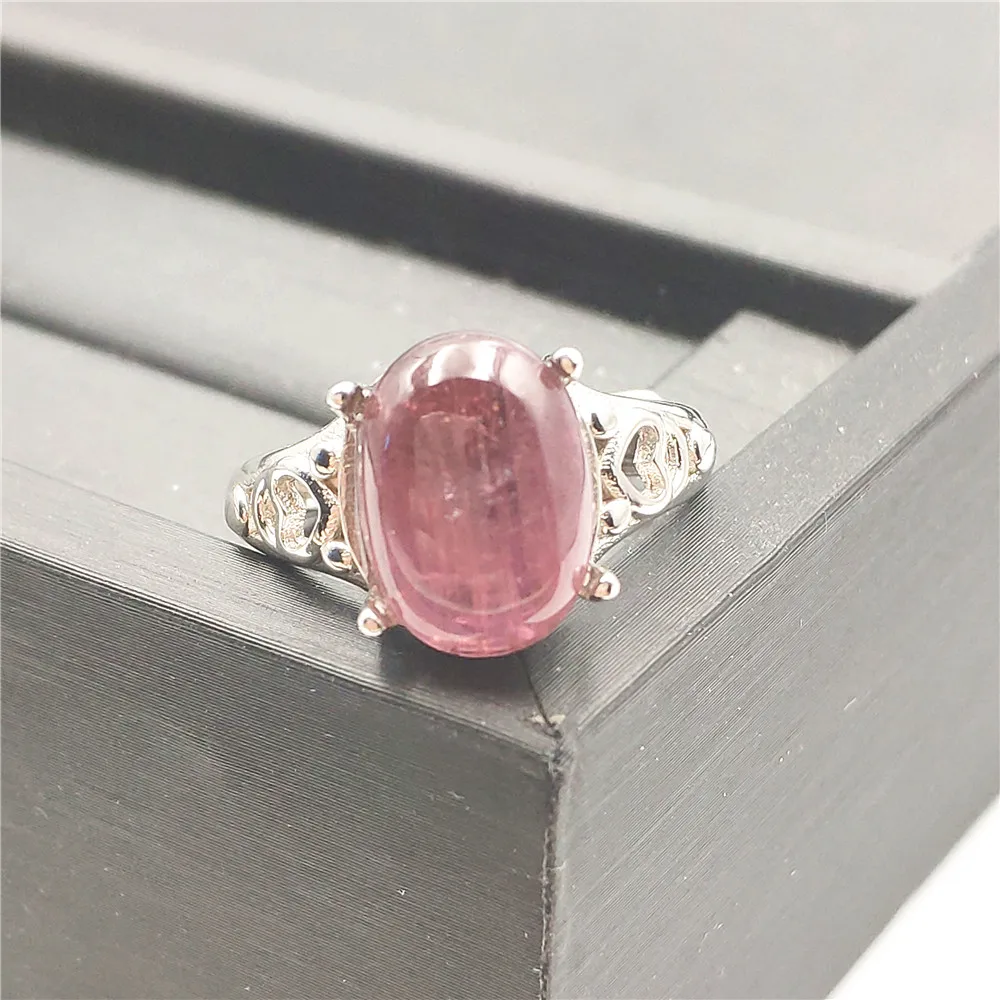 Натуральный Красный лед Турмалин кристально чистый Овальный бисер регулируемое