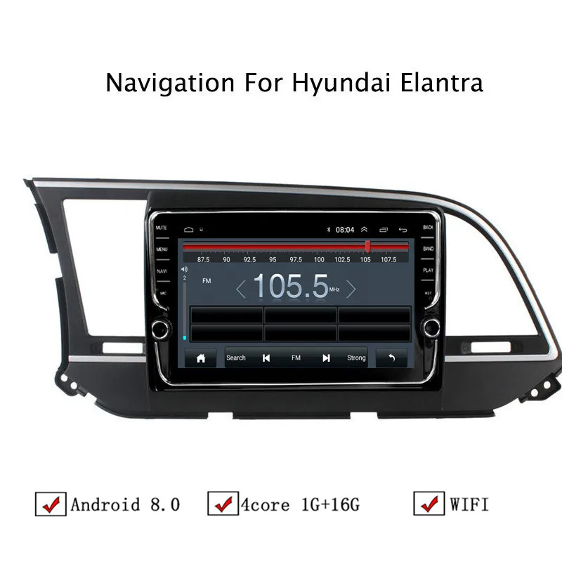 Автомобильный мультимедийный плеер NAVITOPIA 9 дюймов Android 8 1 GPS навигация для Hyundai Elantra