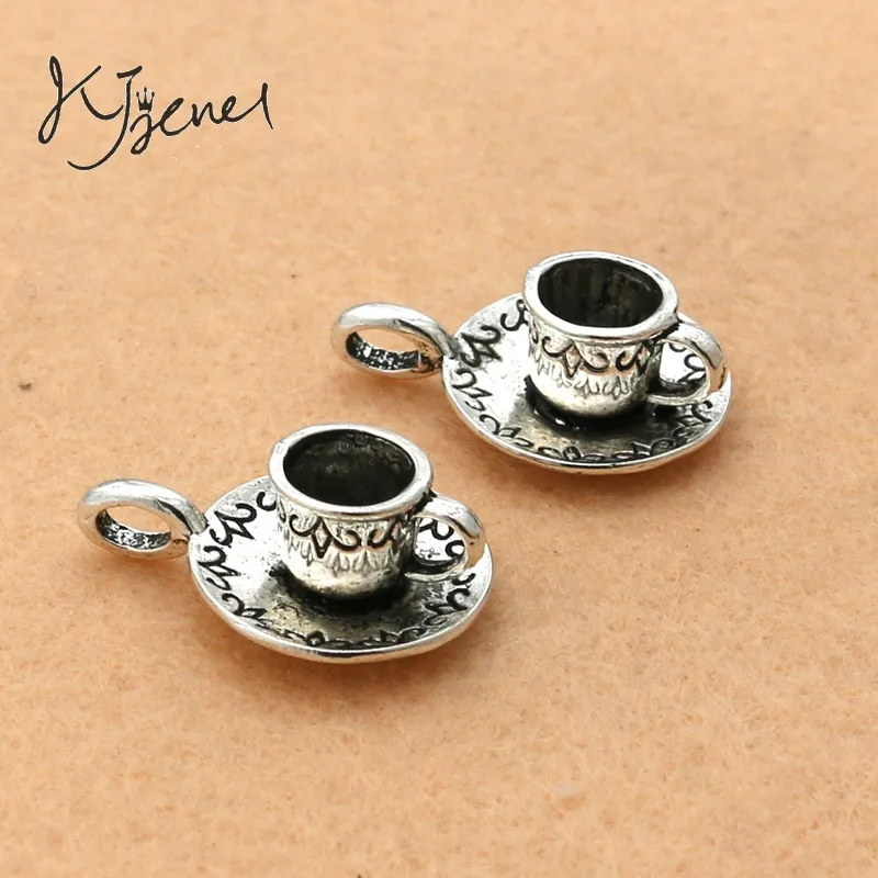 KJjewel тибетская Посеребренная кофейная чашка чайник подвески ювелирные изделия