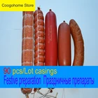 90 шт.лот корпус для барбекю, колбасы, хот-догов, инструменты для готовки, праздничные блюда, рождественские блюда, путешествие, лечение блюд, несъедобные оболочки