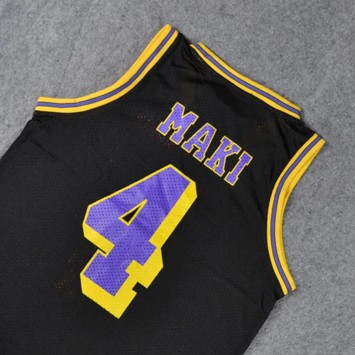 Аниме SLAM Kainan Point Guard #4 SHINICHI MAKI Косплей гость черный баскетбольный Джерси Топы