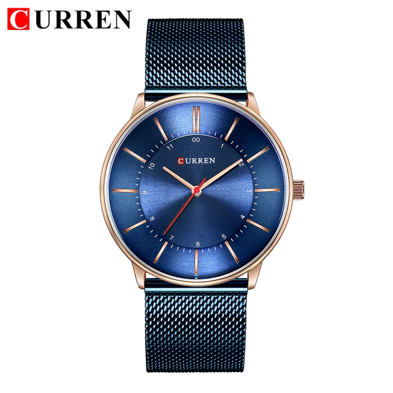 Часы наручные CURREN Мужские кварцевые брендовые Роскошные модные повседневные