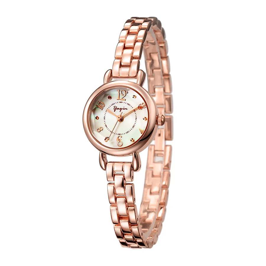 YAQIN woman quartz watch business casual fashion luxury brand rose gold and silver strip waterproof | Наручные часы