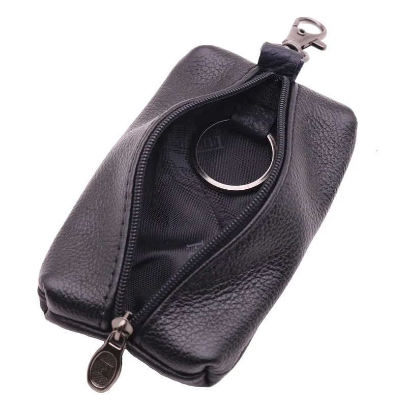 Мужской чехол для ключей из натуральной кожи на молнии|Ключницы| |