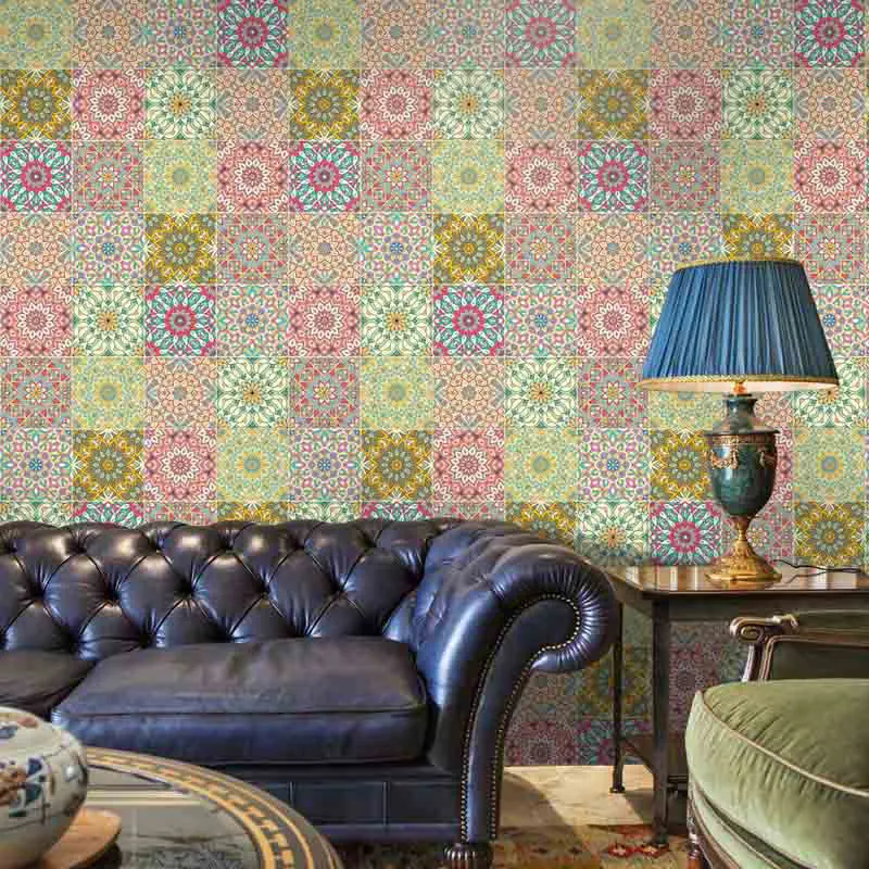 

20x500CM Fashion Ceramic Tile Sticker Self Adhesive Waterproof 3D Floor Wall Stickers For Living Room Bedroom Kitchen FP