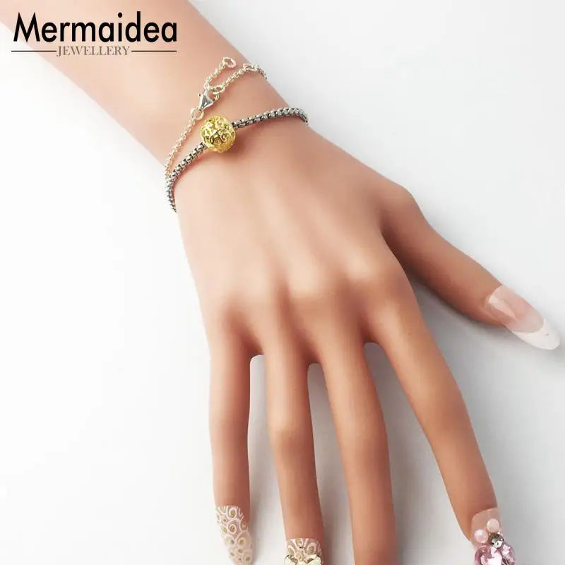 Бусины сделай сам золотого цвета украшение с отверстием 5 мм модное