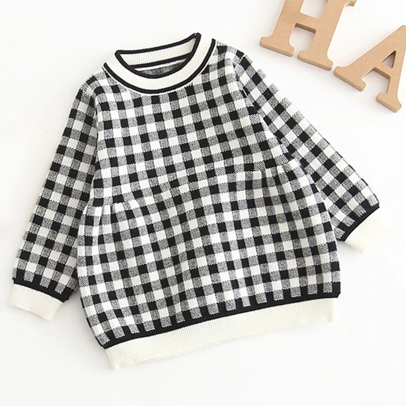 Свитер для девочек из чистого хлопка с длинным рукавом на возраст 0-3 года