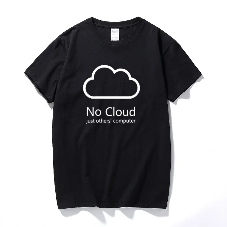 Computer Cloud T-shirts Creative Man Cotton Short Sleeve Summer Style Tee shirts New Casual Funny Geeks T shirts Boys