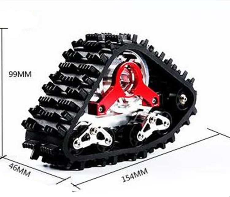 CNC сплав подъем снег шины для 1/10 осевой SCX10 90046 90047 90048 rc автозапчасти - Цвет: Черный