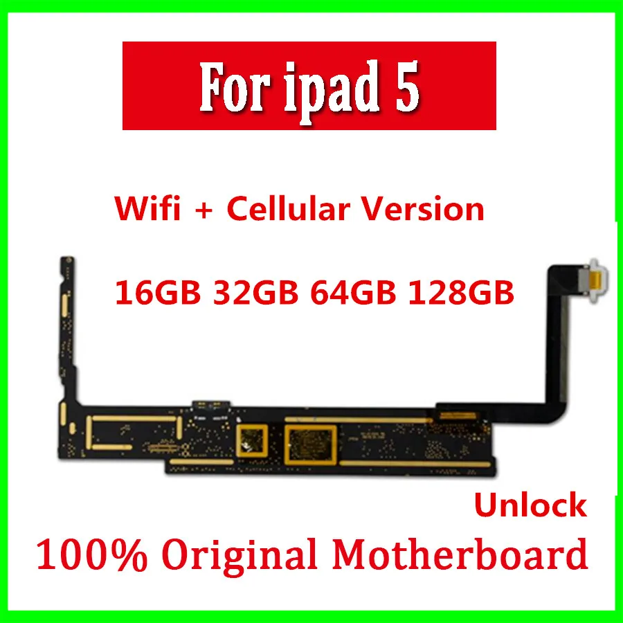 Wifi версия для iPad 5 материнская плата с системой IOS оригинальная разблокированная