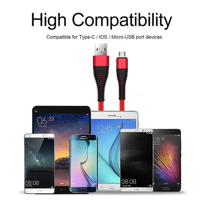 USB-кабель для быстрой зарядки Smasung Galaxy A40 A50 M30 Micro USB Type-C мобильный телефон зарядное