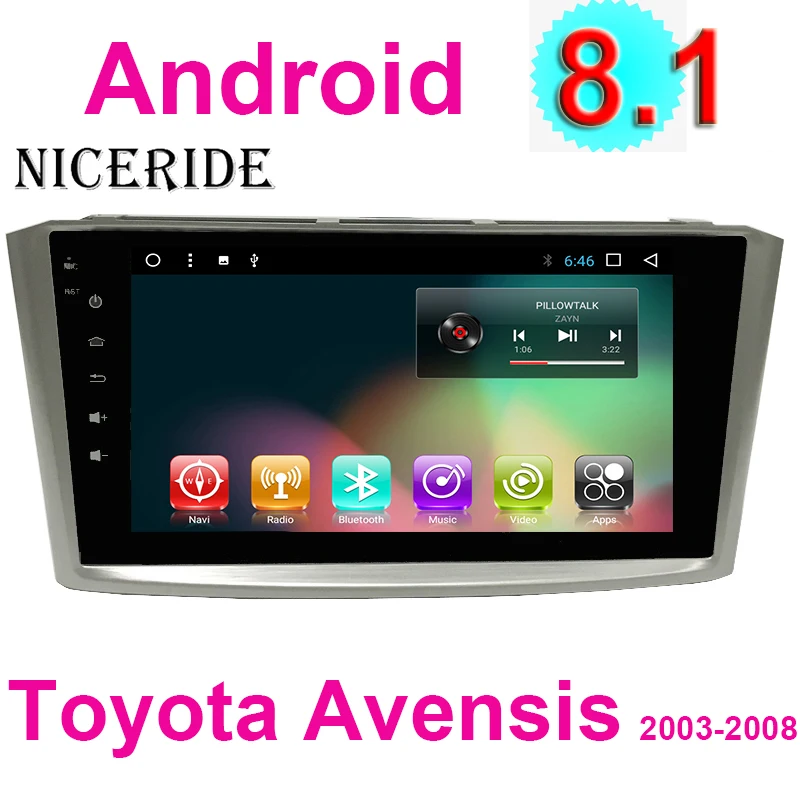 Android 8 0 1 2 Din автомобильный DVD стерео головного устройства для Toyota Avensis мультимедиа