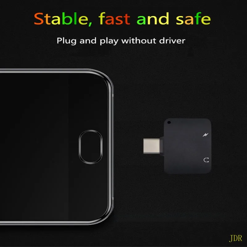 50 шт. type-c зарядный аудио адаптер два в одном подходит для Letv millet гарнитура