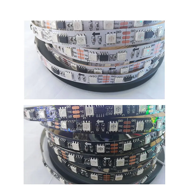 Ws2812b 1 м/5 м 30/60/144 светодиодов/м 2812 светодиодные полосы IP30/IP67 Водонепроницаемый