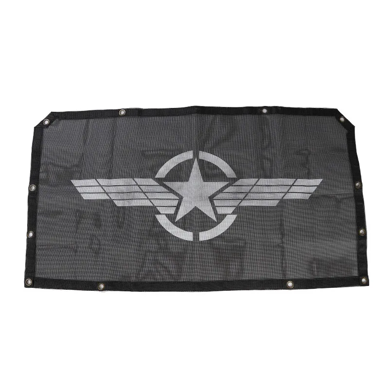 Pentagram Wing BAWA верхний солнцезащитный козырек для Jeep Wrangler JL солнцезащитный козырек для передней двери, сетка для крыши, защита от ультрафиолета, сетка, аксессуары для Wrangler jl - Название цвета: Pentagram Wing