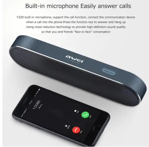 Наушники-вкладыши Awei Y220 колонка с каналом Bluetooth Mp3 звуковая панель реверсивным