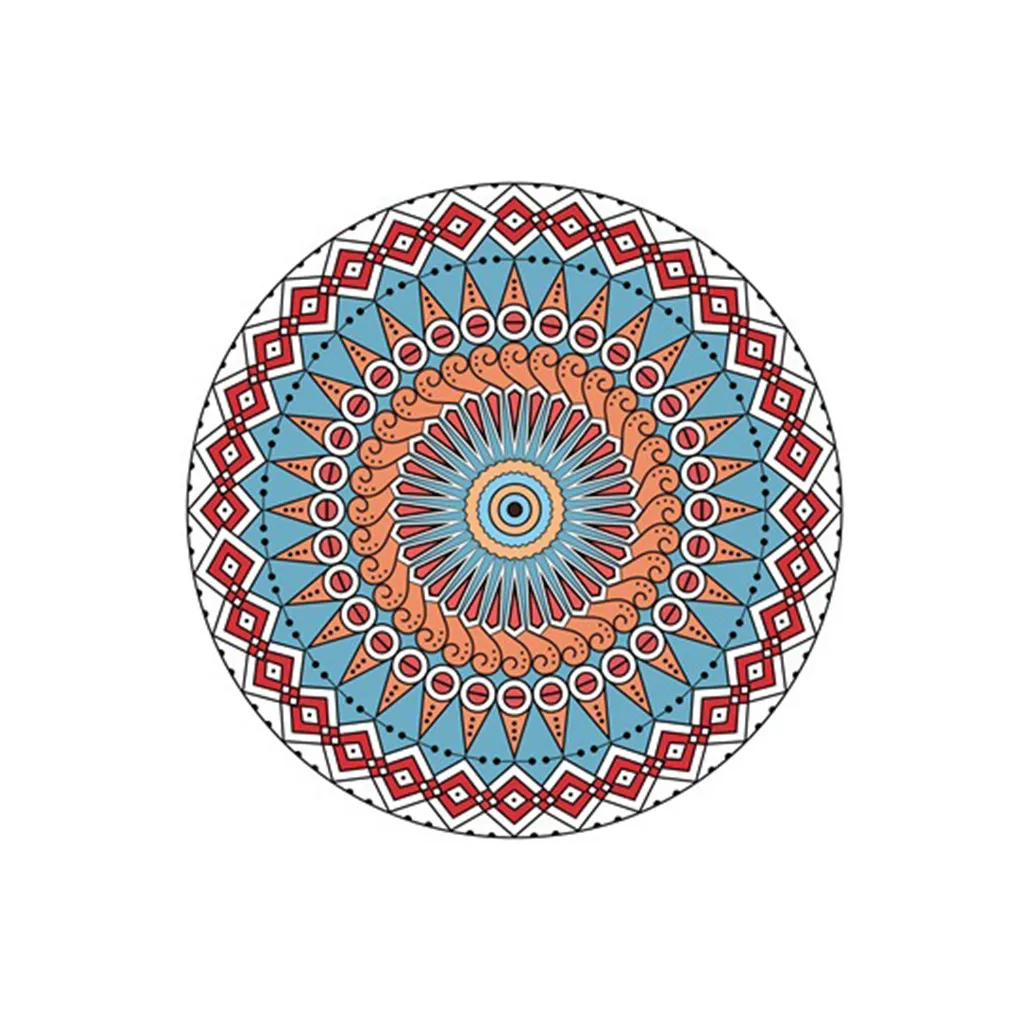 Multicolor Ковер для гостиной, современный европейский мандала, серия цветов, круглые ковры для комнаты, компьютерный стул, ковер L529 - Цвет: Multicolor
