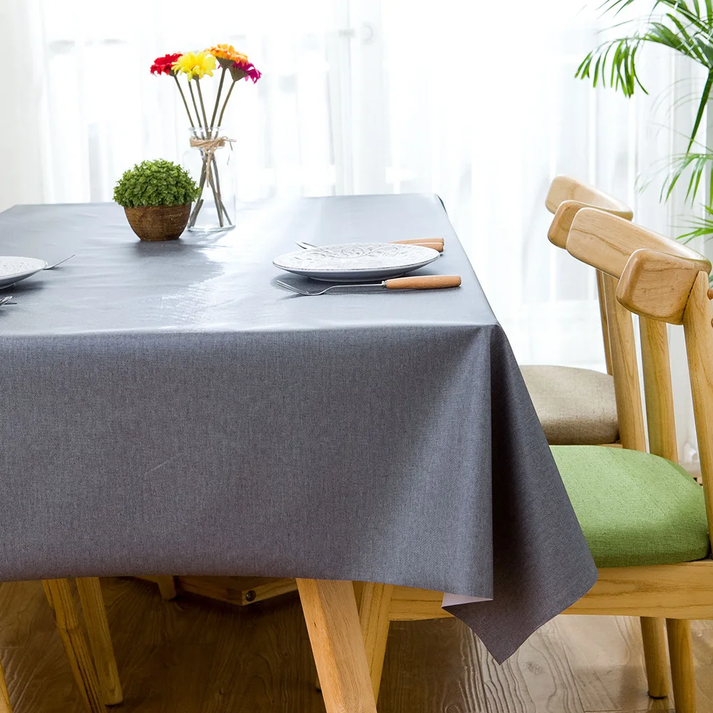 2018 Новая мода чистый цвет большой пластиковый прямоугольник покрытие стола