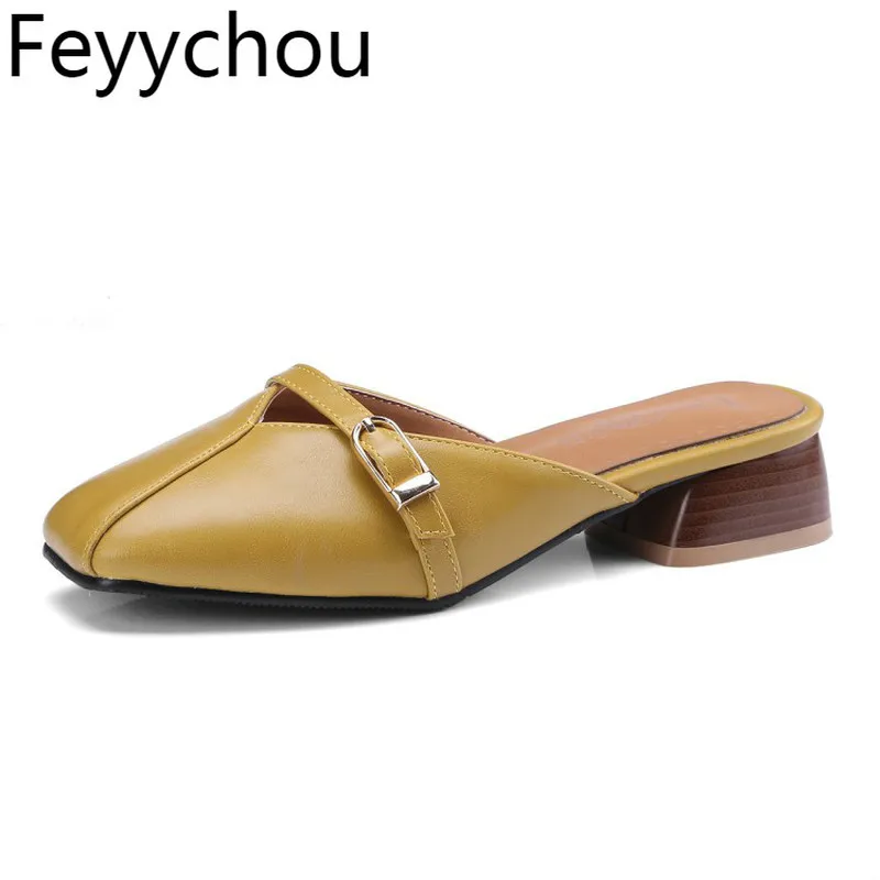 Женские туфли лодочки Туфли без задника из искусственной кожи на низком каблуке