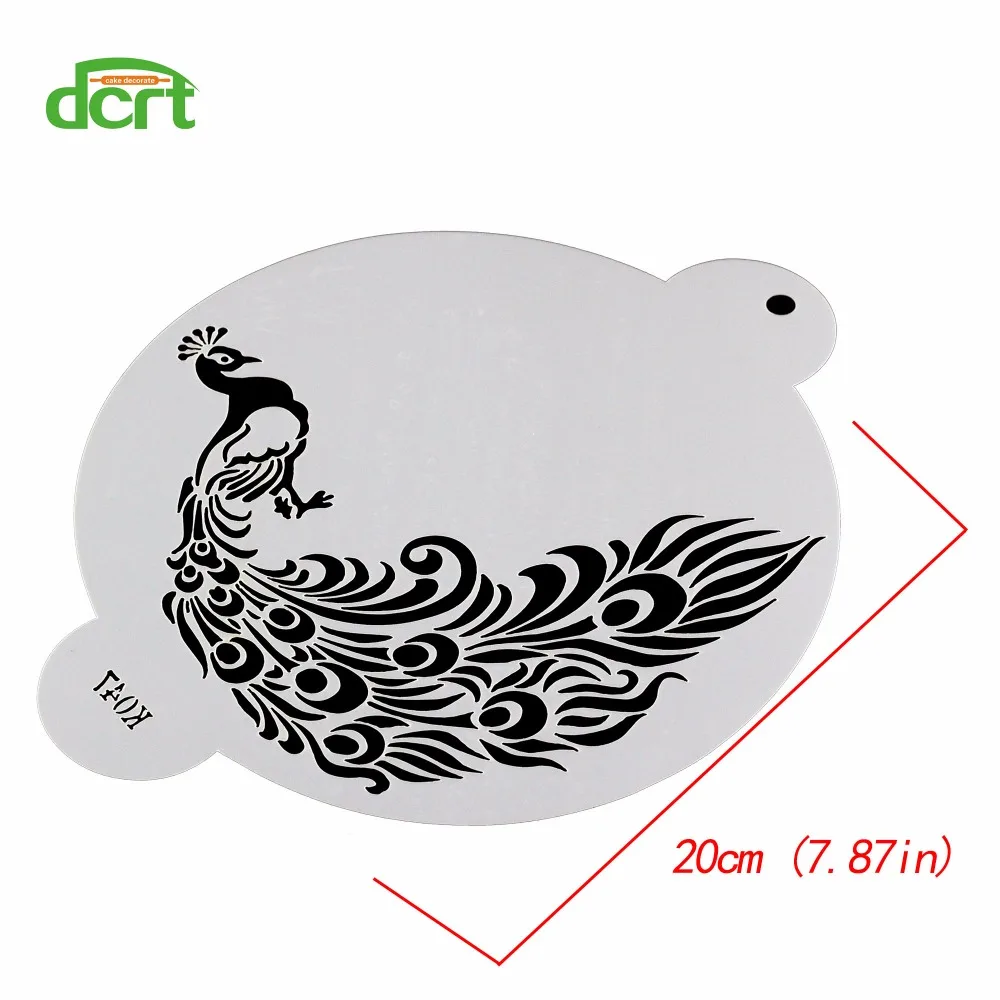 Украшение в виде павлина помадка трафарет для торта кухонные капкейки шаблон
