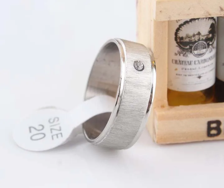 Модные ювелирные изделия Горячие 316L кольца из нержавеющей стали кристалл сверло