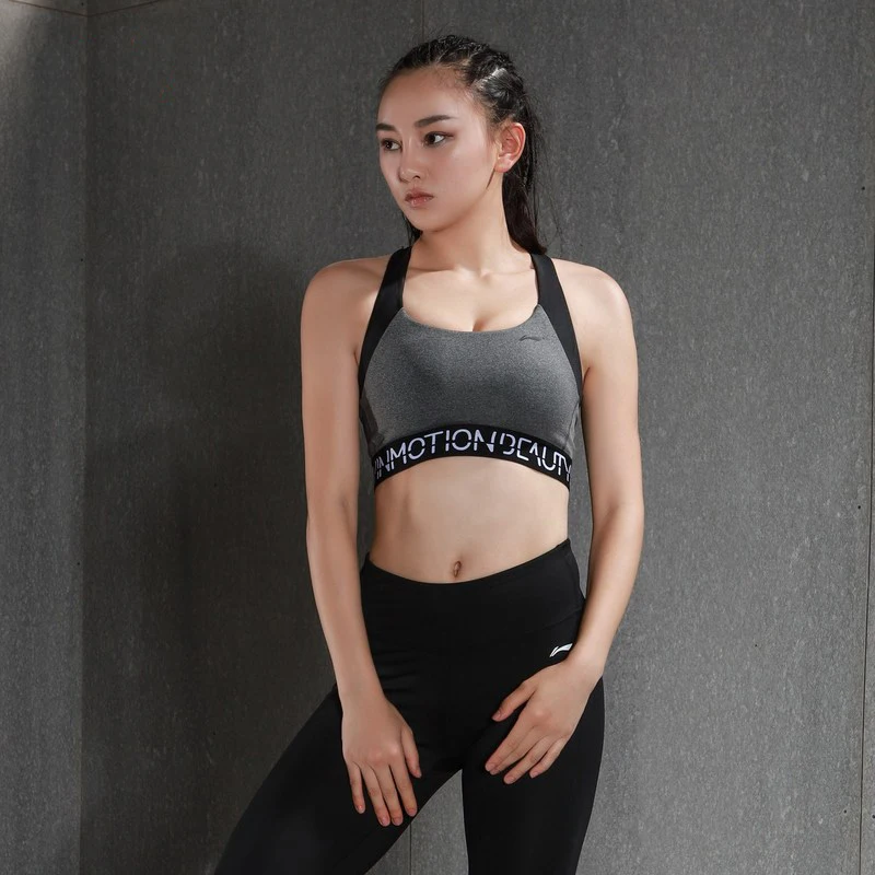 Женские спортивные бюстгальтеры Li Ning средней поддержки для фитнеса с подкладкой