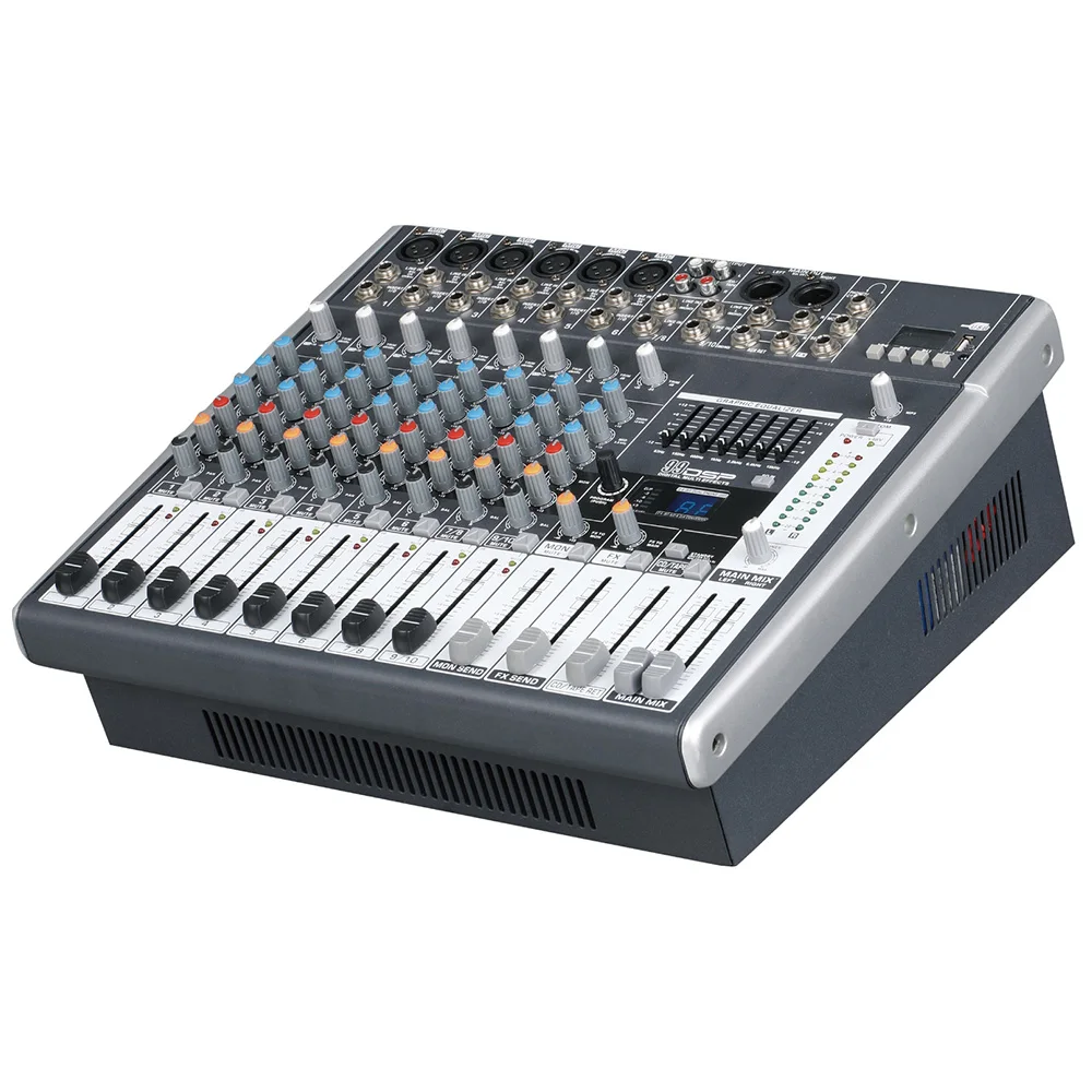 Микшерный пульт рекордер 48 V phantom power monitor AUX effect path 8-12 channel audio mixer USB поставляется с усилителем мощности E