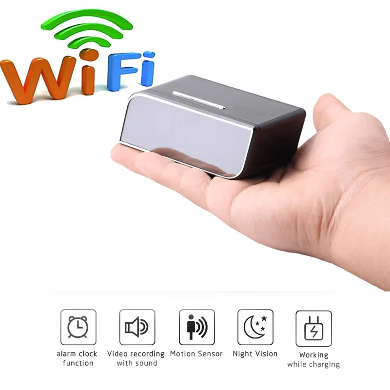 Wifi Беспроводная ip-камера Часы камера Мини hd wifi камера безопасности ночное видение Обнаружение движения секретная камера espia 1080P cam