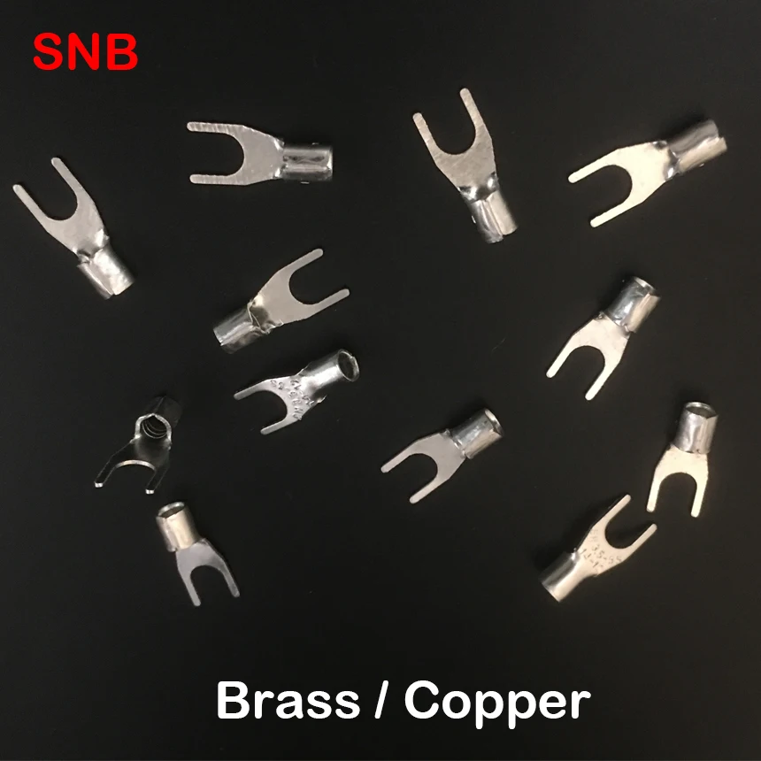 SNB2-3.5 SNB2-4 U Y Spade вилка типа Латунь Медный Наконечник соединения неизолированный